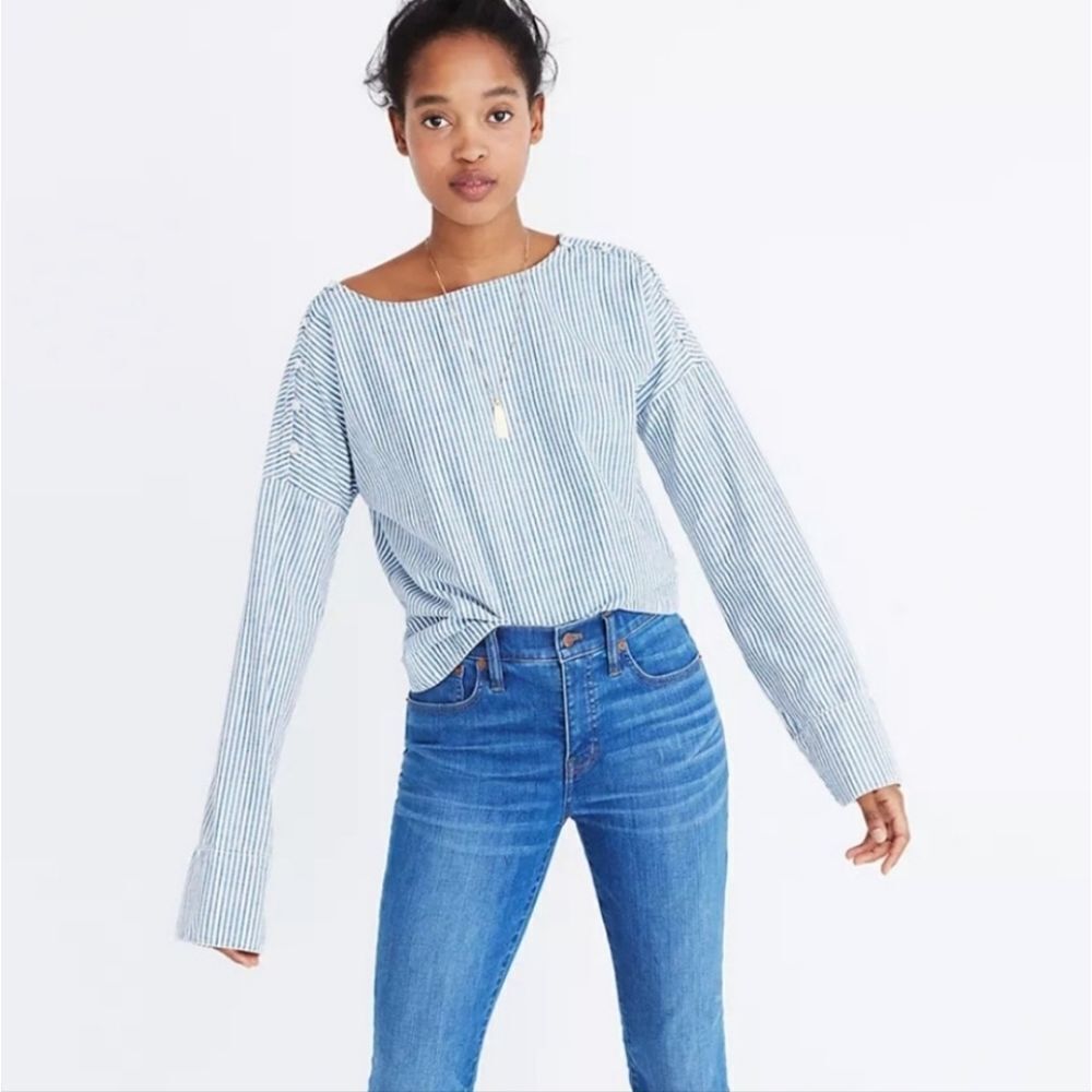 Madewell Convertipe Striped Top